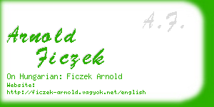 arnold ficzek business card